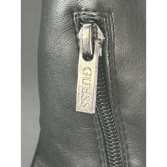 Guess ,Wm, Taylin, Faux Leather, Lug Sole, Thigh-High Boots, Blk, 9 1/2 M, Zip - Picture 10 of 12